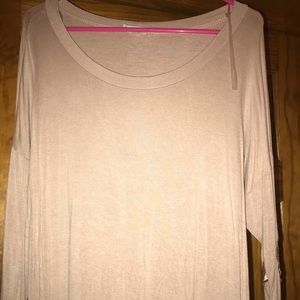 Tan tunic with elbow patch sleeves